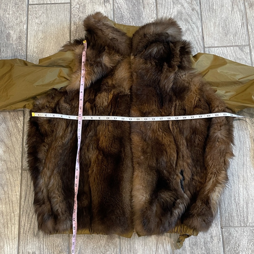 Unbranded Reversible Fur Collared Oversized Jacket Size Large - Picture 11 of 12